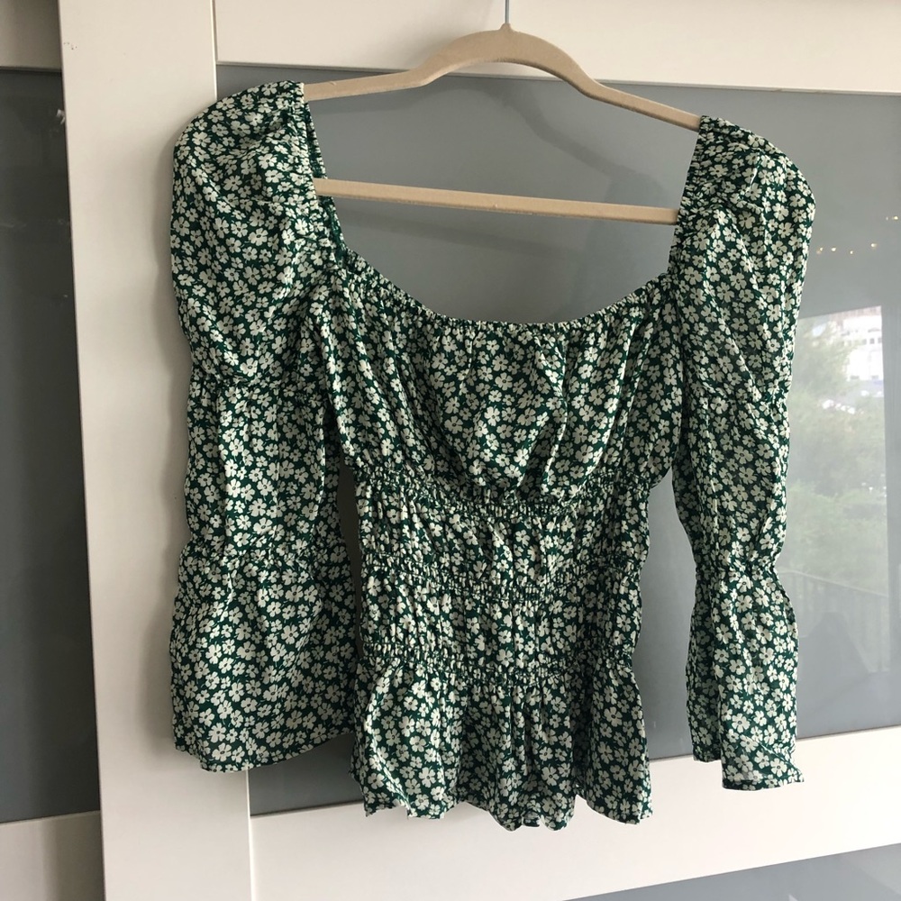 Reformation Ayla Square Neck Blouse